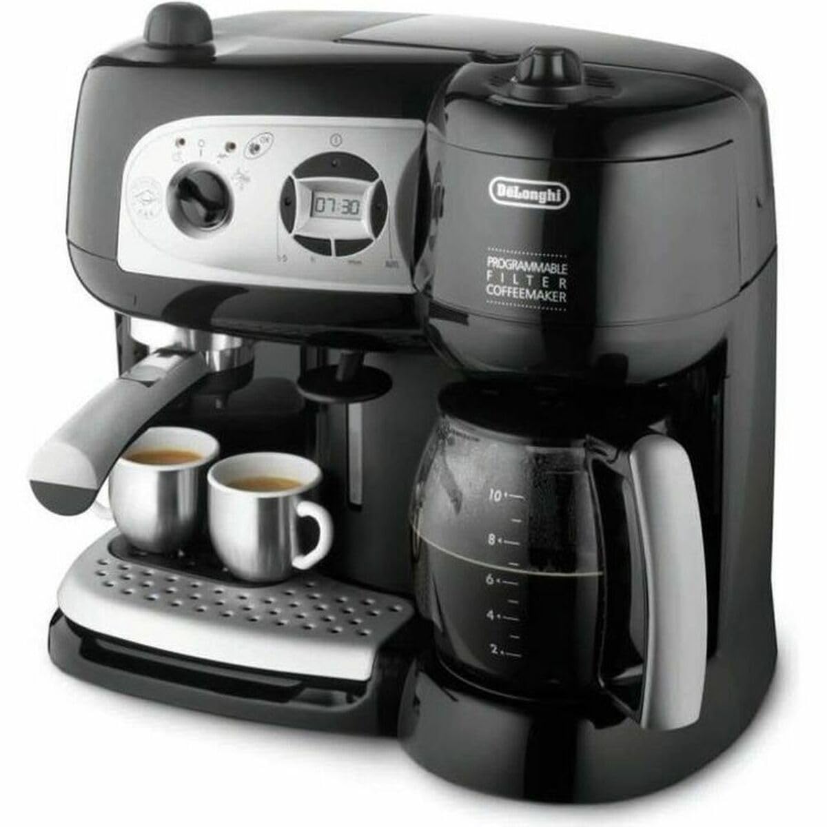 De'Longhi BCO264 Delonghi BCO264.1 Espresso con Pompa e Macchina da caffè, 10 Tazze, 220 V (Non per Gli Stati Uniti), 2 Cups, Acciaio Inossidabile, Nero