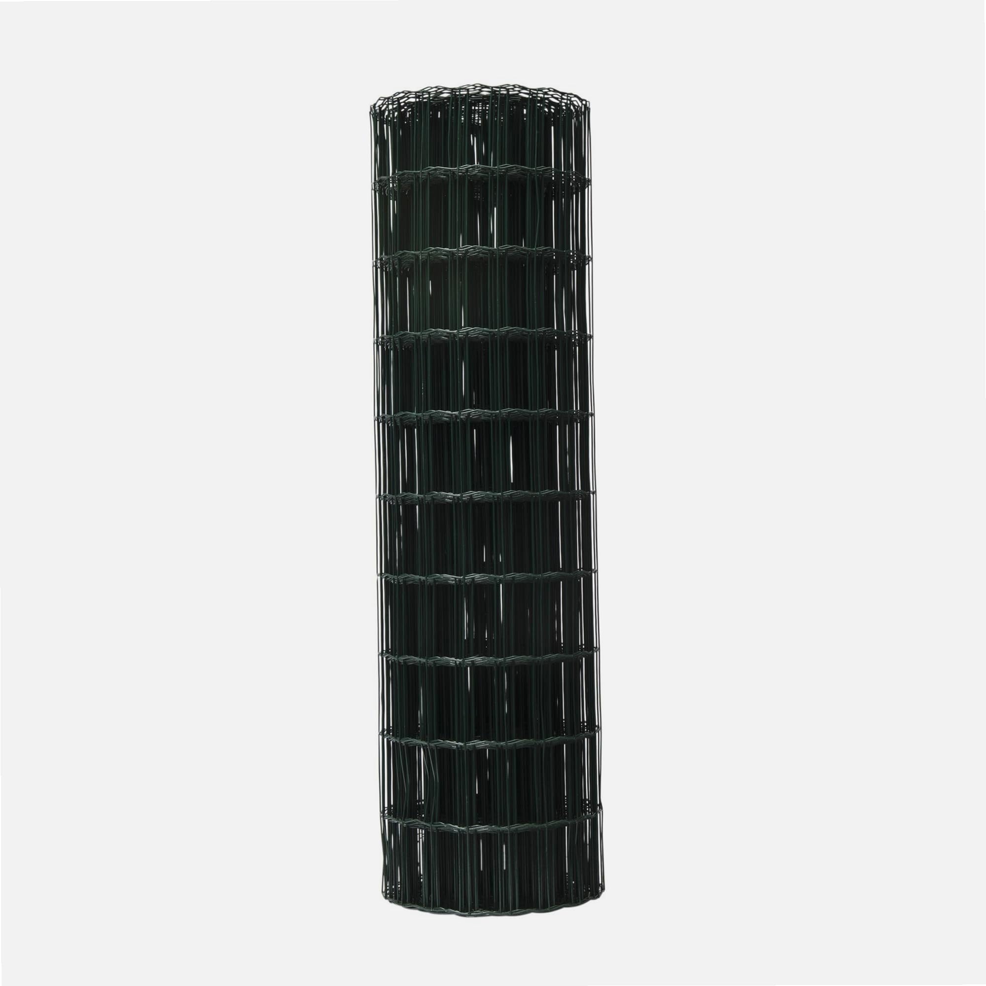WERKA PRO Grillage Soudé Vert en Rouleau de 25m - Acier Galvanisé Plastifié PVC - Dimensions 1 x 25m - Ø Fil 1,7 mm - Ø avec