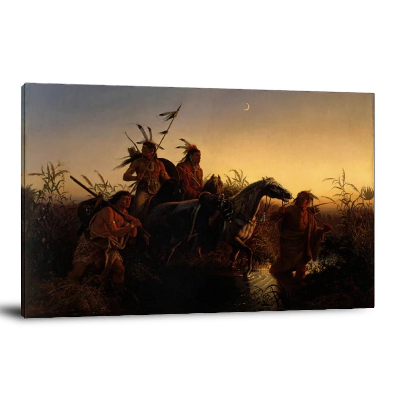 Charles Ferdinand Wimar The Captive Charger Poster Decorative Painting Canvas Wall Art Living Room Posters Bedroom Painting 24x36inch(60x90cm)