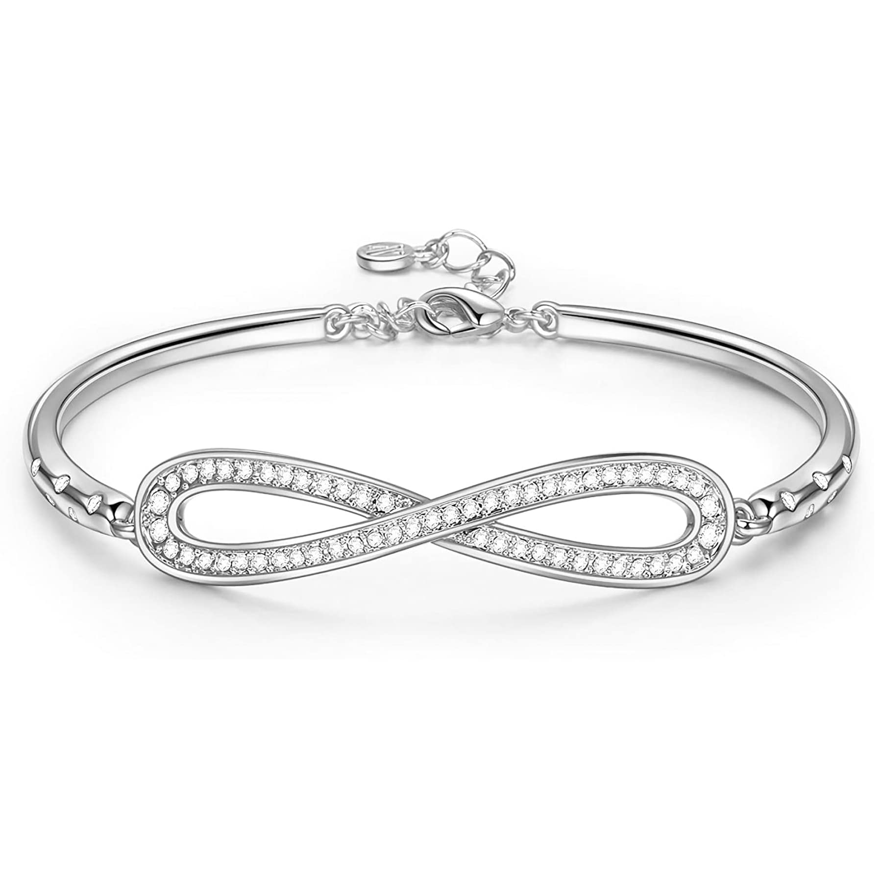 See full amazon price history chart for Okos Valentines Day Gifts Rhodium Plated Love Infinity Bangle Style Adjustable Alloy Bracelet Beautified With White Crystal Stones For Girls And Women BR1000045RHD Okos Valentines Day Gifts Rhodium Plated Love Infinity Bangle Style Adjustable Alloy Bracelet Beautified With White Crystal Stones For Girls And Women BR1000045RHD (B09QMB5BSH) Amazon Price History, Amazon Price Tracker