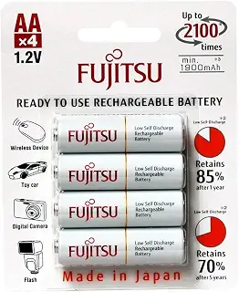 富士通 充電池・充電器 HR-3UTC(4B) | 日本製 1.2V 1,900mAh 充電式 くり返し使える 高容量