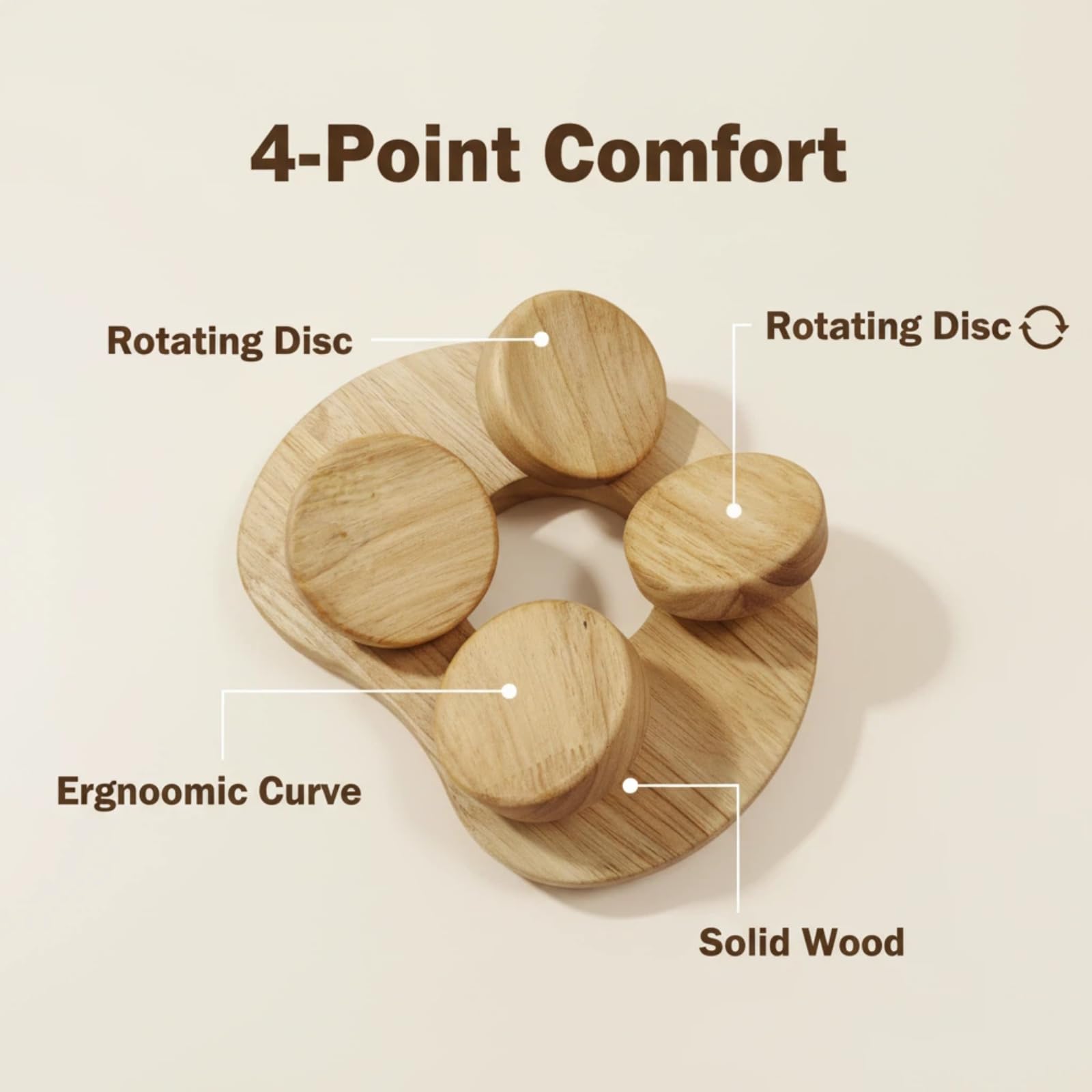 Generico Poggiatesta per Sauna in Legno con Disco Rotante, Cuscino cervicale per Sauna in Legno a Quattro Punti, Supporto per la Testa e Cuscino per Il Collo per alleviare Il Dolore a Collo e Spalle.