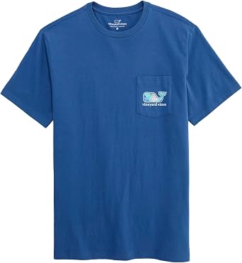 Vineyard Vines Men's Beach Bar Vibes Whale Fill Short-Sleeve Pocket Tee