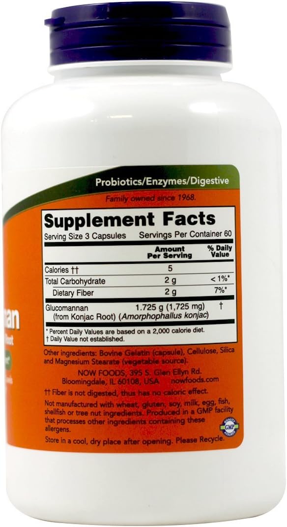 Now Foods Glucommanan (575mg, 2 pack/360 count)