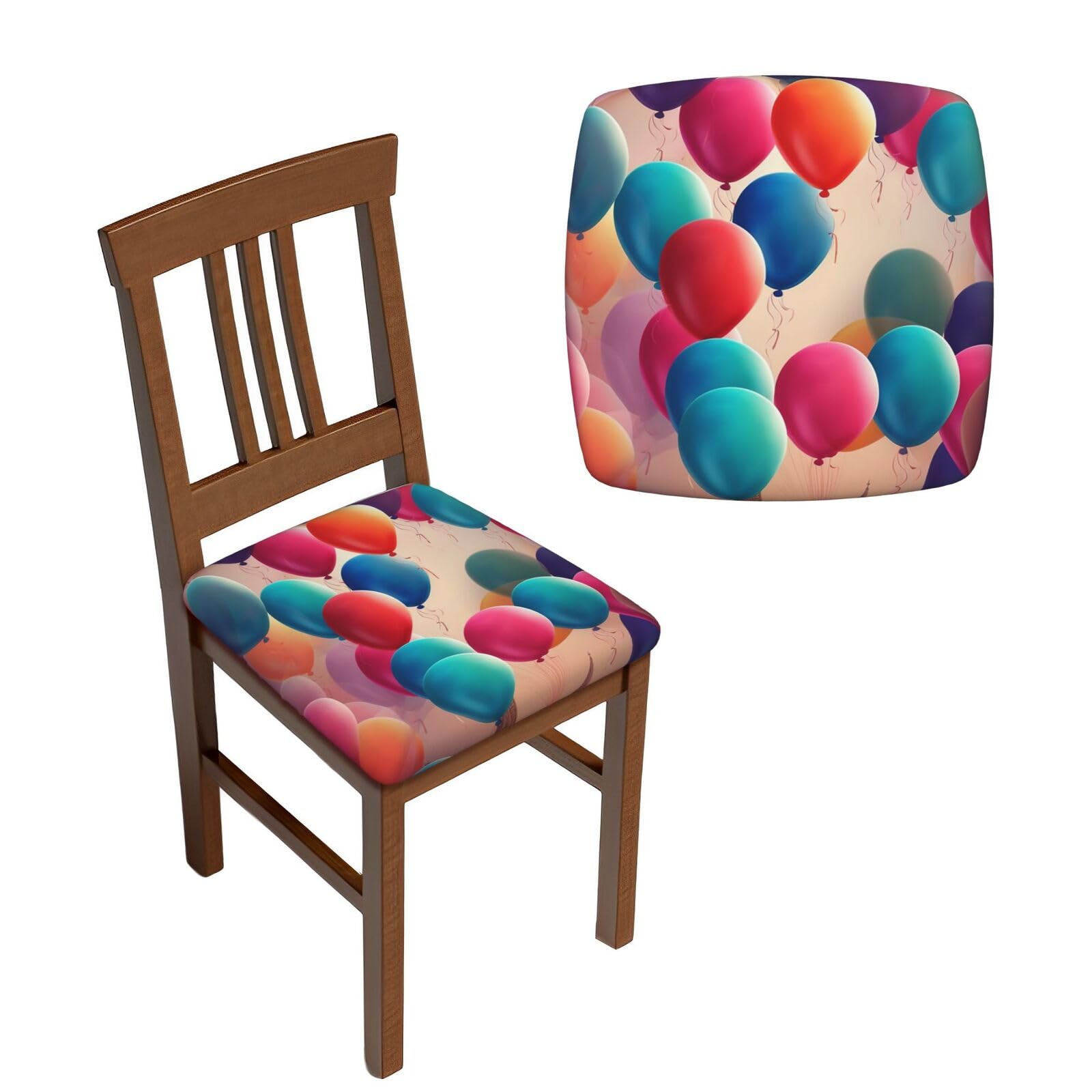 FodPand 6PCS Dining Chair Covers for Dining Room Balloon Chair Seat Cover Stretch Parsons Chair Slipcover Removable Washable Seat Cushion Slipcovers Cover for Kitchen Office
