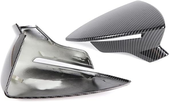 Gloss Black Mirror Cap Fit For Seat Leon Lion 5F III Ibiza 6F V KJ1 Arona KJ7 Carbon LookCar Side Rearview Cover AccessoriesCarbon Fiber Pattern