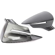 Gloss Black Mirror Cap Fit For Seat Leon Lion 5F III Ibiza 6F V KJ1 Arona KJ7 Carbon LookCar Side Rearview Cover AccessoriesCarbon Fiber Pattern