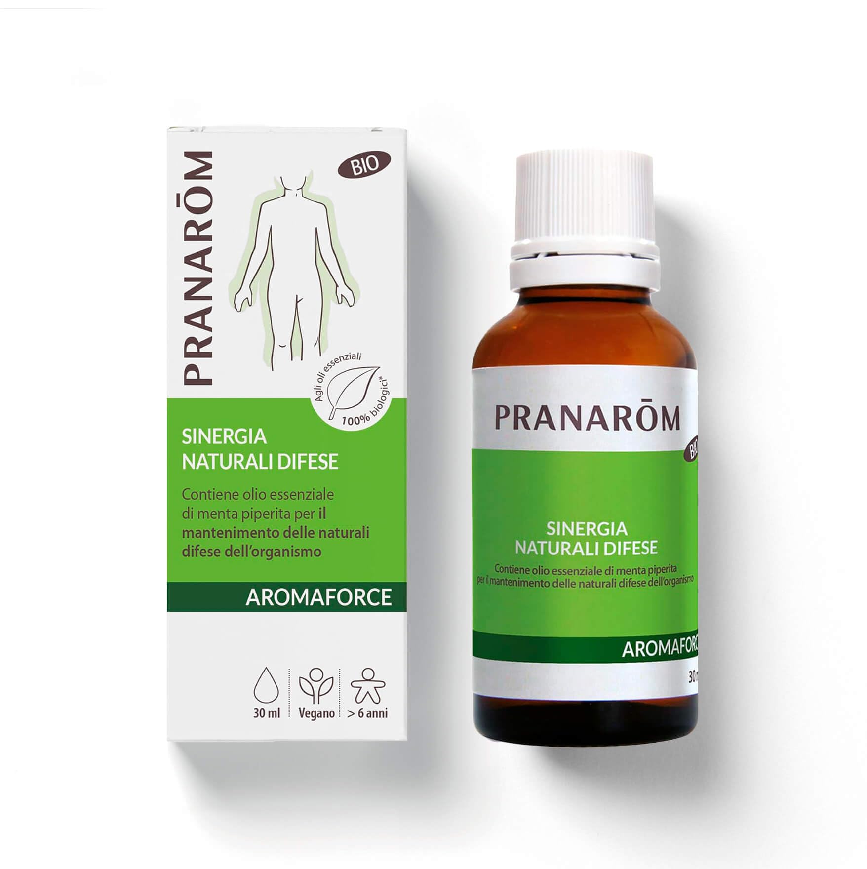PRANAROM - Aromaforce - Solución Defensas Naturales - Sinergia de Aceites Esenciales 100% Bio - Mantenimiento de la Inmunidad - 30ml