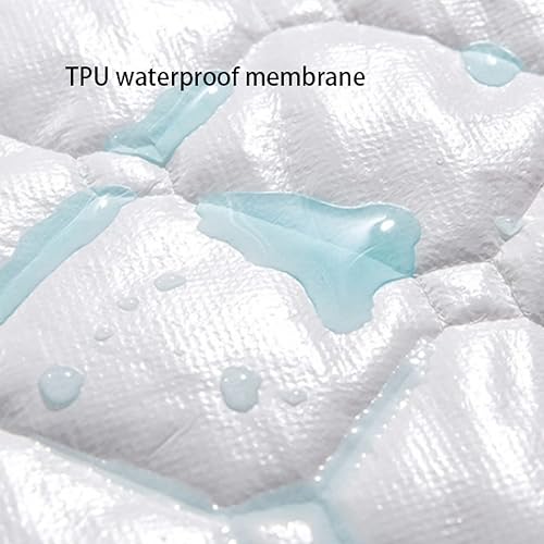 Miniatura 5 de Sábanas bajeras de cama tamaño Queen, acolchado, transpirable, impermeable, a prueba de orina, protector de colchón grueso antideslizante, color