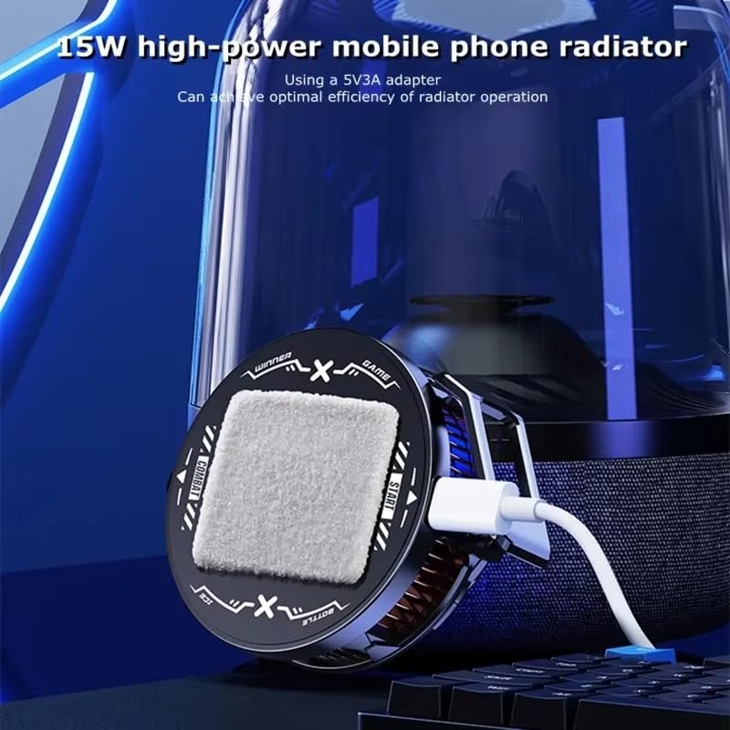 Image of BKN FS03 Fast Ultra Cooling Mobile AC Fan Radiator Magnetic | Fast Mobile Cooler for Gaming With USB Powered Universal All Smartphone Fan Cooling Radiator for Phone Gaming, Live Streaming Vlog