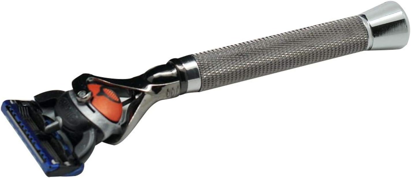 Gents Chrome Manual Razor - Metal Handle Compatible with Fusion Blades - Professional Wet Shave