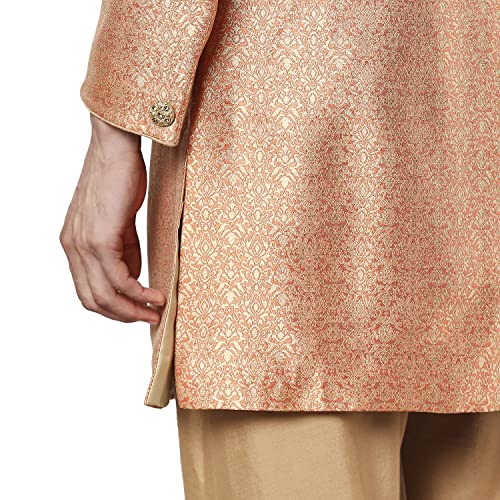 Image of Ethnix by Raymond Men's Poly90% /Viscose10% Solid Regular Fit Jacket