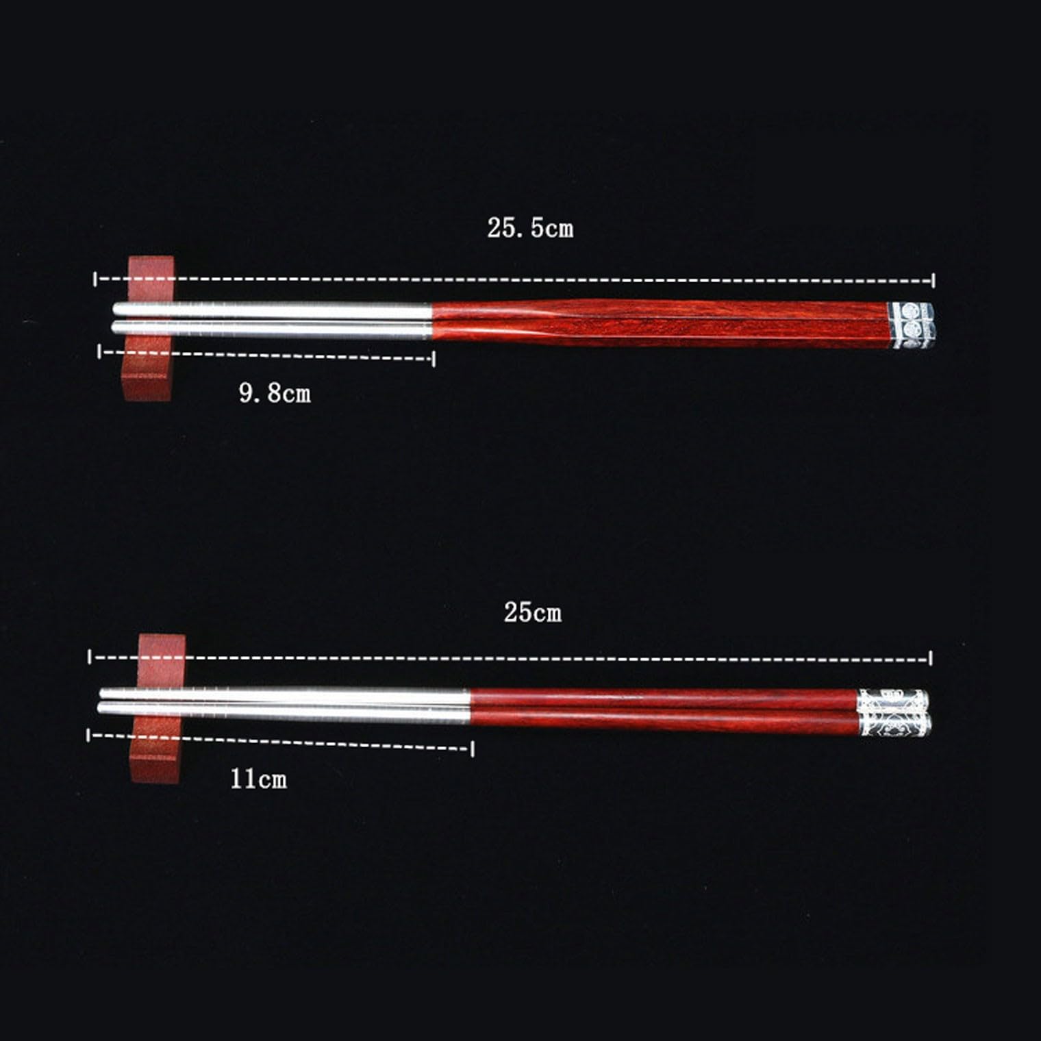 BBAUER chopsticks essstäbchen sushi stäbchen25 cm großes Essstäbchen-Set für den Haushalt, rutschfeste Essstäbchen aus hochwertigem Material(Color:B,Size:4 pairs)