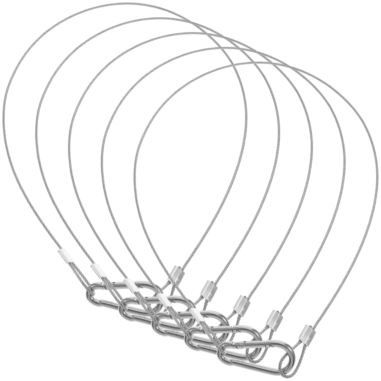 4 Cavi Sicurezza Acciaio 1m X 2.5mm Con Fibbie - Antifurto Per Bici E Mobili - Foto 3