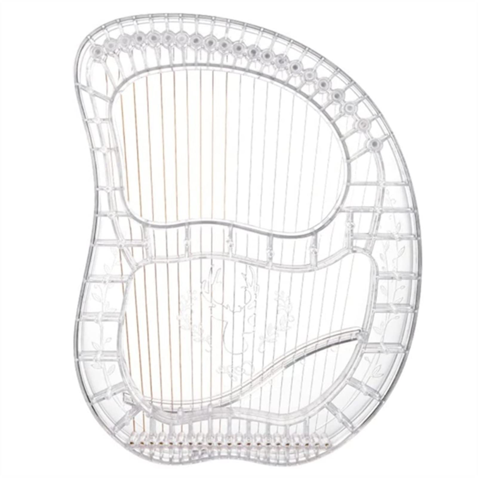 FLFL Tragbare Harfe 21 String Lyre Harp Crystal Transparent Lyre Harp Instrument Mit Tuning-Schraubenschlüssel Für Anfänger Musikliebhaber Kinder
