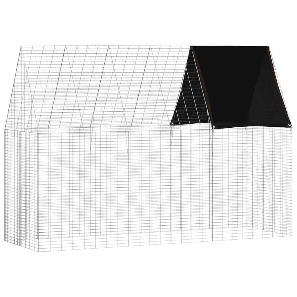 Jaula para conejos para exteriores, 300 x 100 x 210 cm, acero galvanizado, recinto | Gran recinto al aire libre para conejos y cobayas en el jardín o en la terraza con práctico espacio de almacenamiento.