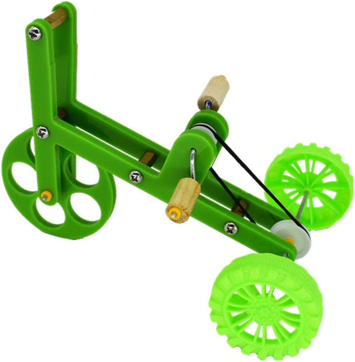 Goodtimera Bird Intelligence Training Toy，Parrot Puzzle Bicycle Toy For Small Medium Bird，Parrot Educational Table Top Trick Prop Toy,Trains The Sense Of Balance Toy Bird Foot Talon Toy (Green)