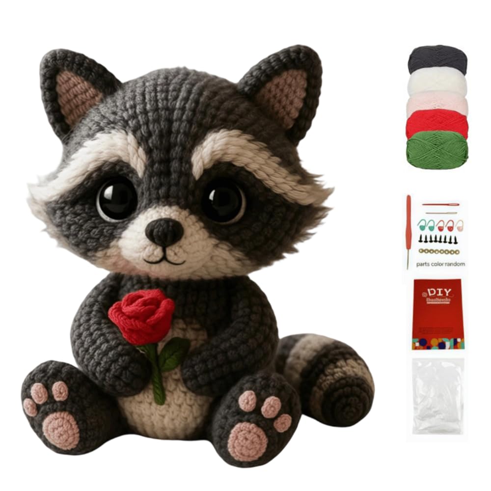 BDKMMS Beginners Crochet Kits,with Step-by-Step Video Tutorials,DIY Knitting Doll