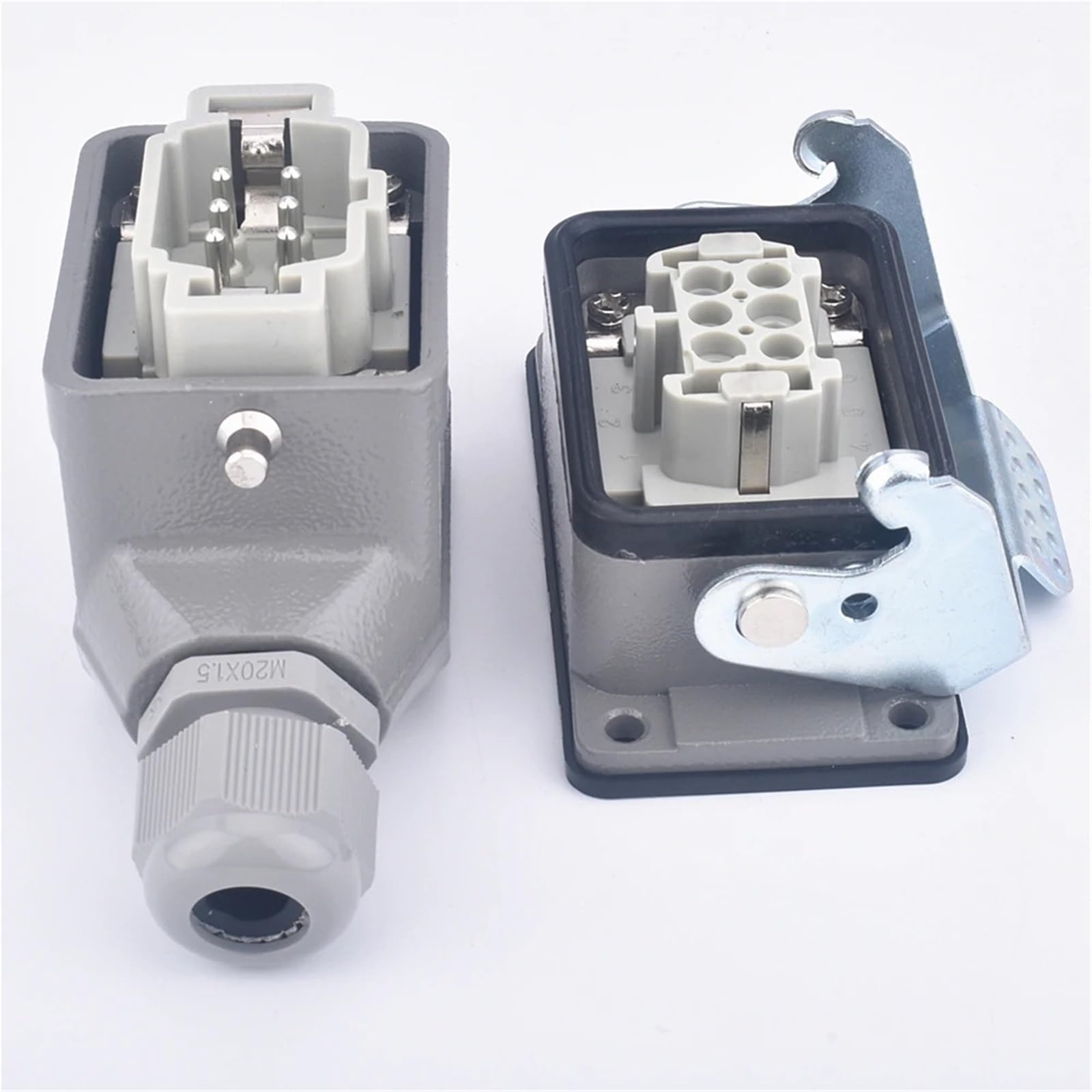 HA-006 Cable de 6 núcleos Conector rápido Tornillo-Resorte inserción Directa conexión Rectangular de Alta Resistencia(4)