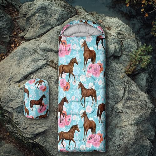 Image of QOOMO Axolotl Cute Camping Sleeping Bags,3 Season Warm & Cool Weather,Lightweight,Waterproof Sleeping Bags for Adults & Kids,Traveling,and Outdoors