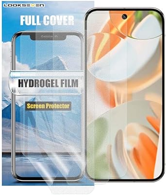 LOOKSEVEN 3 Pack Matte Hydrogel Film Screen Protector Anti-Glare Soft TPU Compatible with Google Pixel 8A, High Sensitivity Protective Film Not Tempered Film