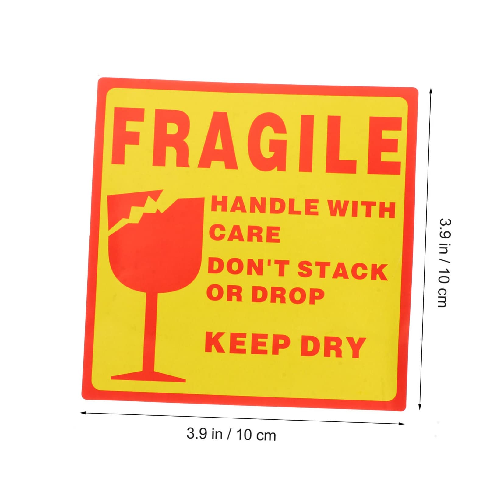 LALAFINA Fragile Caution Adhesive Stickers 500 Count Handle Care Warning Tape Shipping Care Stickers