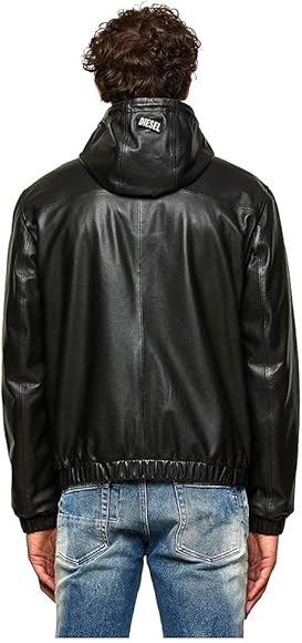 Amazon | [Diesel] (ディーゼル) メンズ ジャケット レザーパーカー 