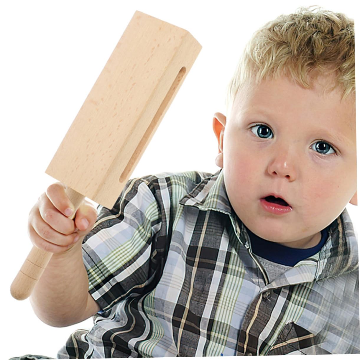 VICASKY Durable Wooden Square Stick Mallets 2 Sets Musical Instrument Sticks for Hand Percussion Ideal for Concert