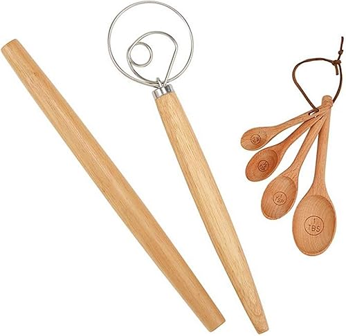 Miniatura 3 de Santa Barbara Design Studio Gifts for Bakers Table Sugar Collection - Juego de regalo de cartón para hornear, 6 piezas, madera