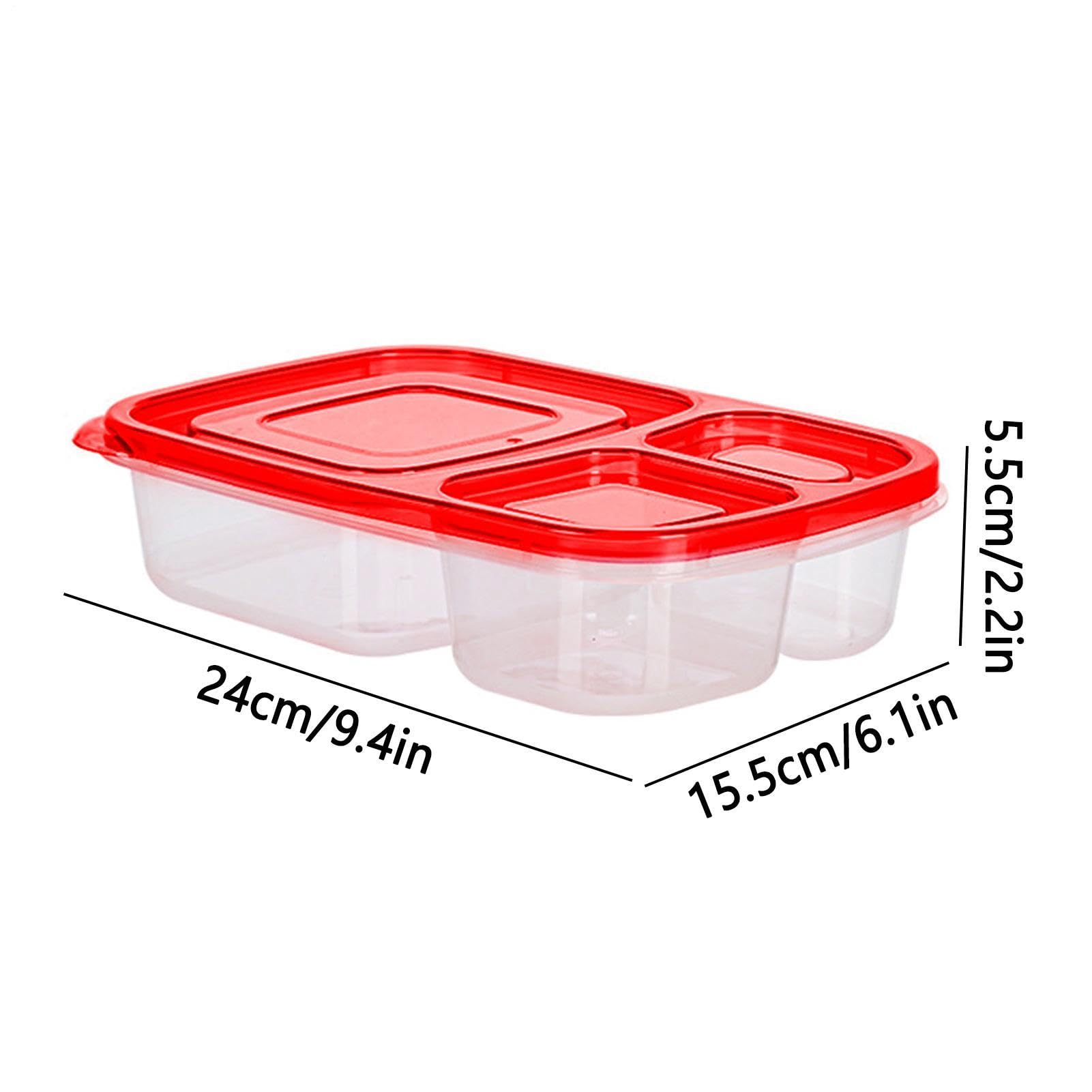 Recipientes Para Meal Prep De Comida Con 3 Compartimentos