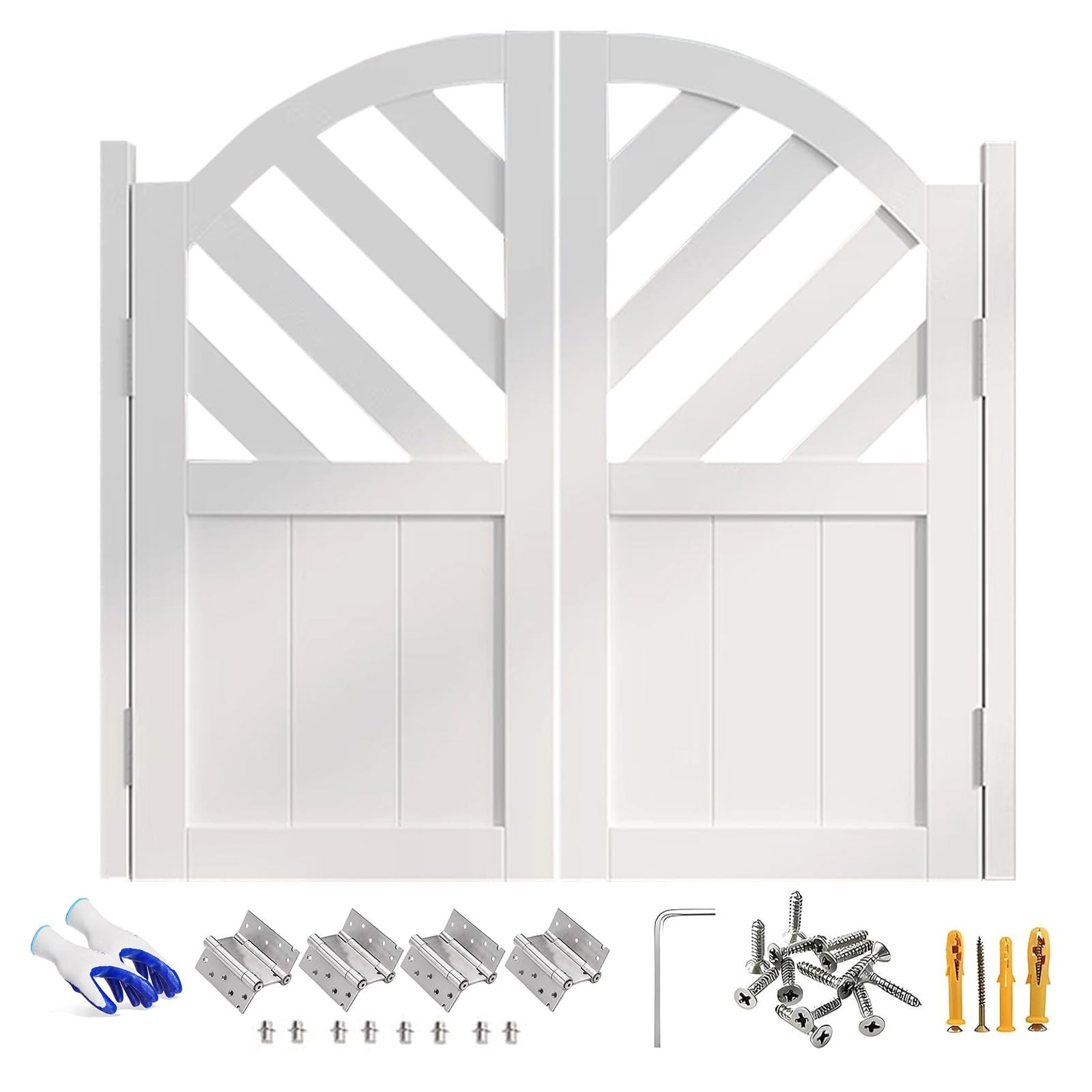 Media puerta oscilante, puerta de salón de madera con bisagras de metal, cierre automático
