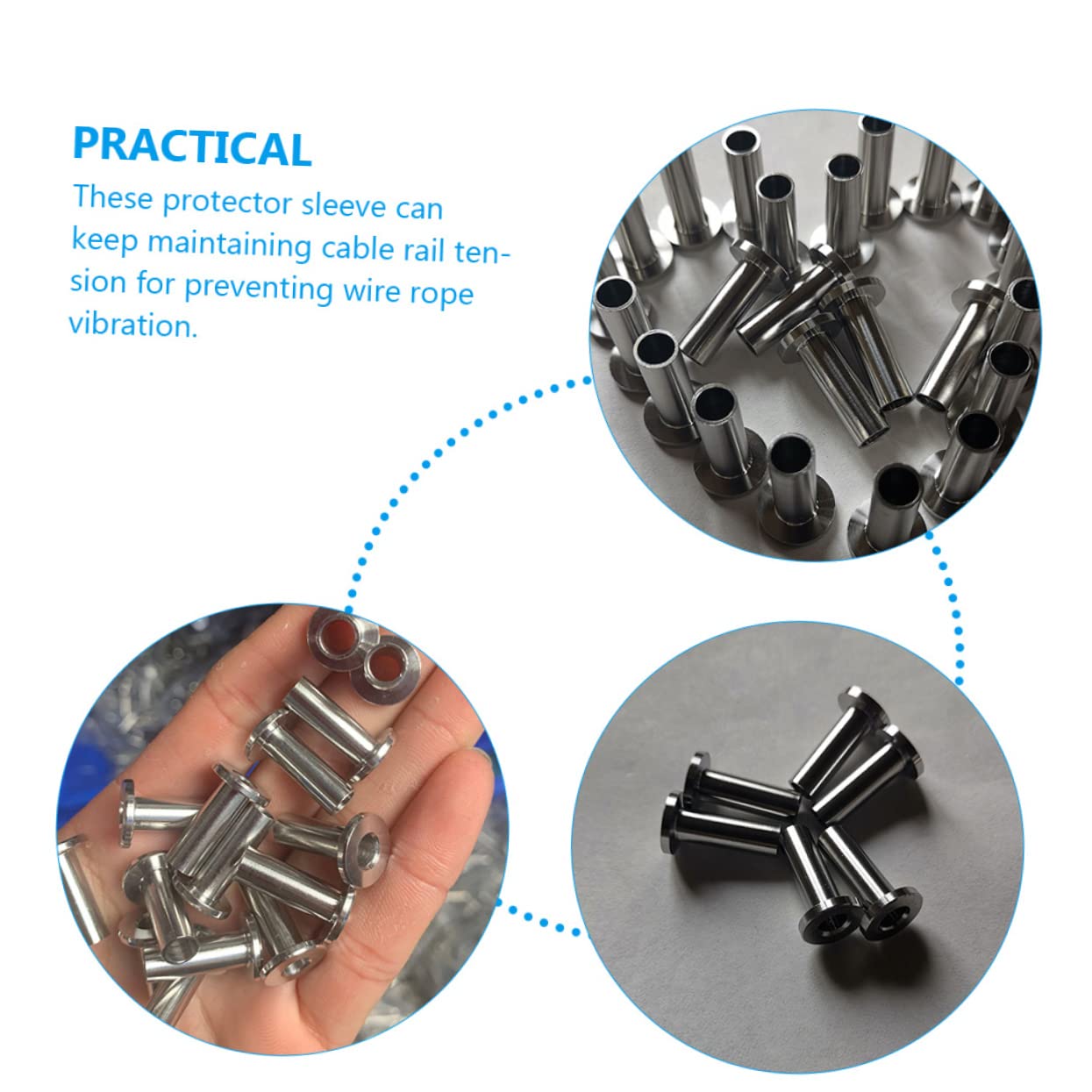 80Pcs Cable Protector Sleeves for Deck Railing System Durable DIY Post Protectors with Drill Bit for Indoor and Outdoor Applications