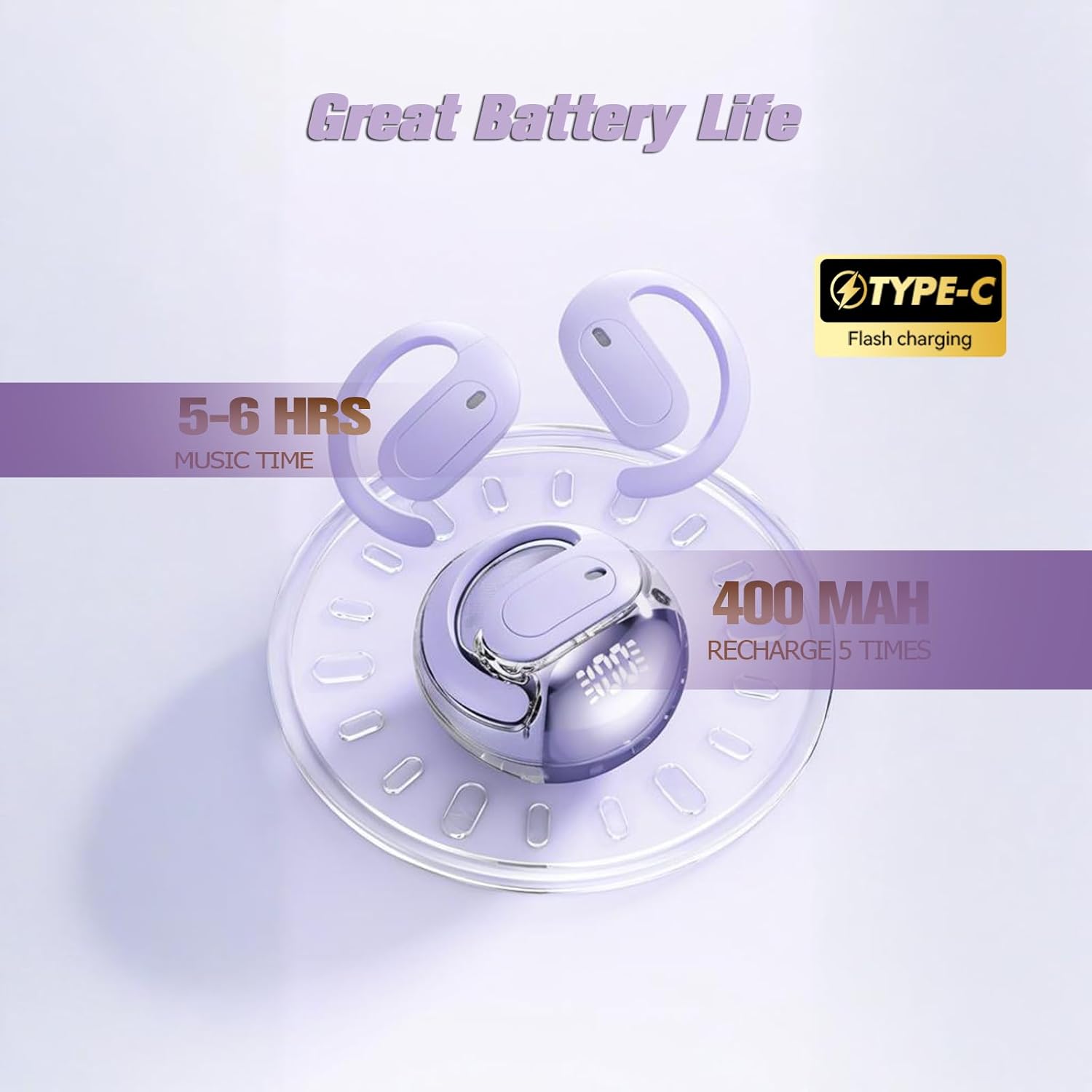 Over Ear Open Ear Earbuds Wireless Bluetooth Open Ear Headphones Out of Ear Bone Conduction Earbuds Over The Ear Wireless Bluetooth Bone Conduction Headphones Earphones