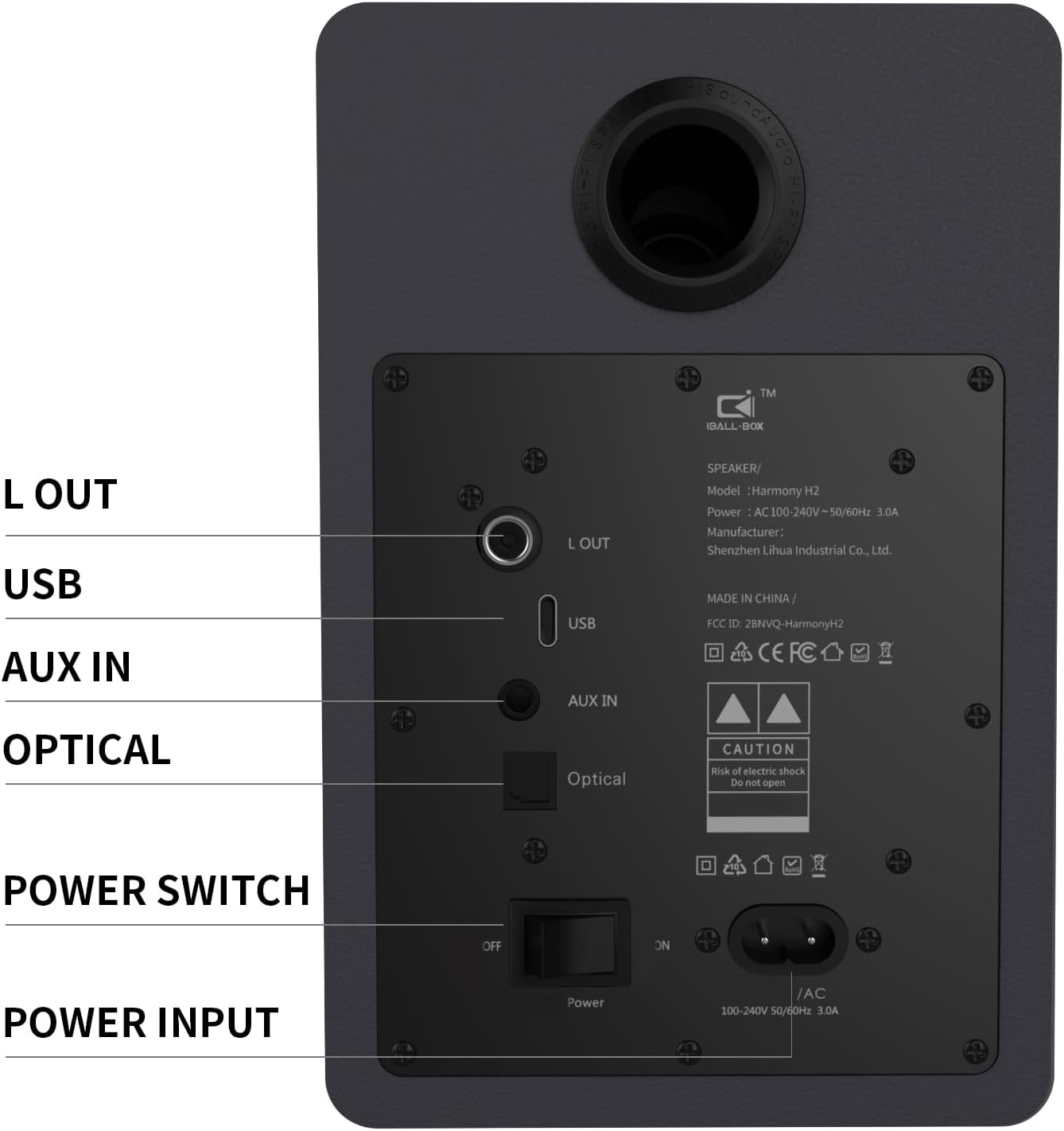 60W Computer Speakers for Desktop PC, DSP, Bluetooth 5.3, 24-Bit Optical, USB-C, AUX, Silk-Dome Tweeter, Carbon-Fiber Driver, Desk Speakers for Laptop/Mac/Monitor, Slate Blue - Image 6