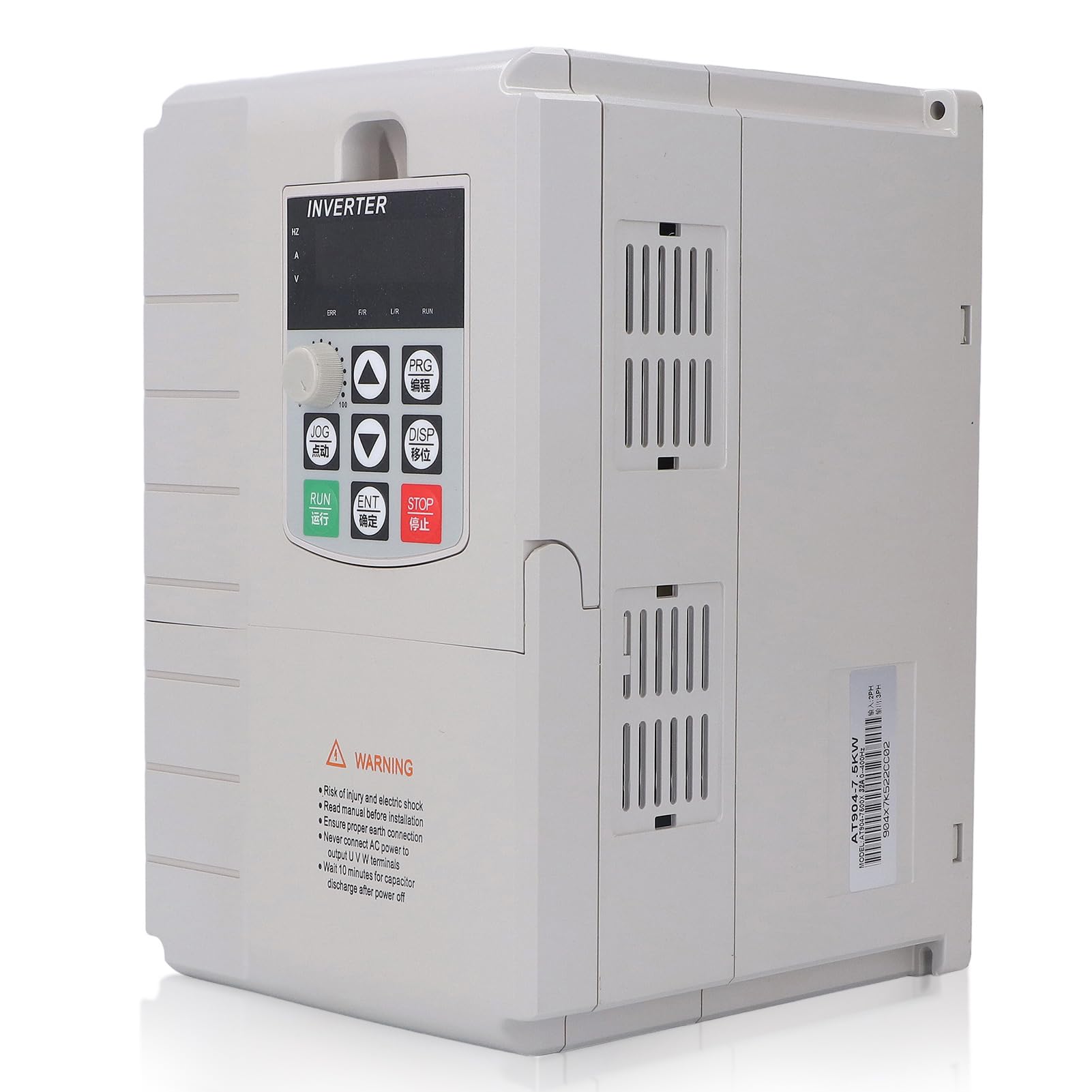 Convertisseur de Fréquence VFD 220V Monophasé à 3 Phases 380V Variateur de Fréquence 7.5KW pour le Contrôle de la Vitesse du Moteur