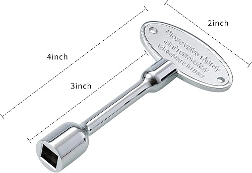 Miniatura 4 de Opzour Paquete de 2 llaves universales de válvula de gas para vástagos de válvula de gas de 14 y 516 pulgadas, llave de gas de repuesto para fogatas