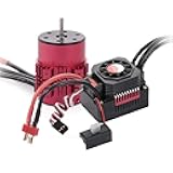 GoolRC Surpass Hobby 3650 Brushless Motor and ESC Combo, 3900KV Brushless Motor and 60A ESC for 1/10 Scale RC Car Truck Indispensable Accessory for Modification Enthusiasts