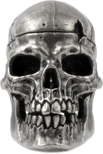 Cuentas de cordón para cuchillo, cuentas de paracaídas, cuentas de calavera, dije de cobre fundido a mano, para accesorios de cuerda de paracaídas