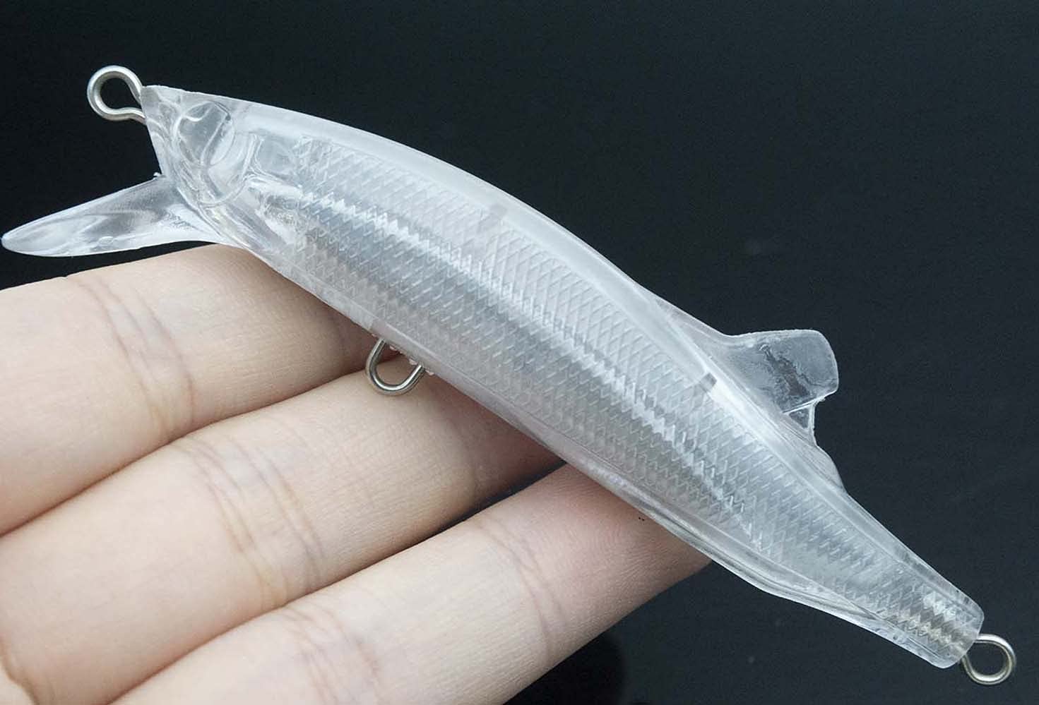 5PCS Unpainted topwater Minnow Fishing Lure 9cm 24.6g Crankbait Artificial Hard Bait Carp Pike Bass Wobblers Deep Diving Fishing jerkbait Lead Block Inside 8149 Free Eye