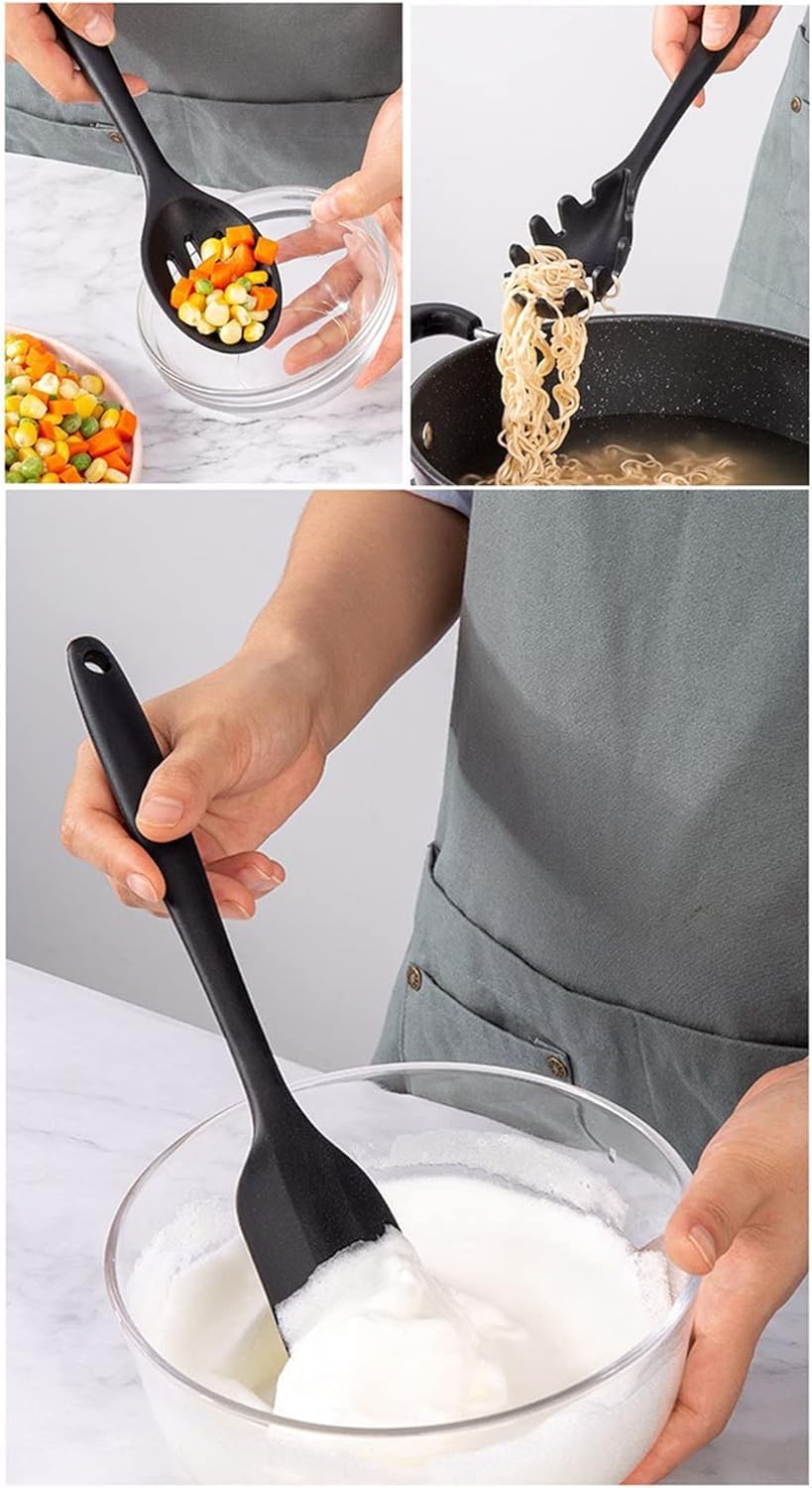 Utensilios de Cocina para cocinar, Juego de Utensilios de Silicona, Utensilios de Cocina antiadherentes, espátula, cucharón, batidores de Huevos, Pala