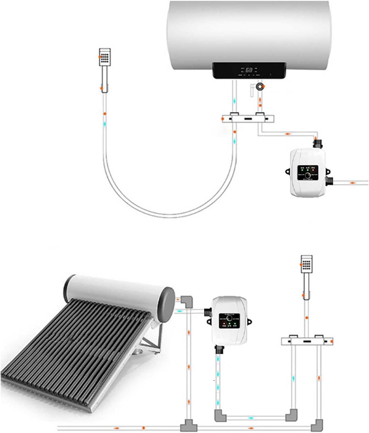 Compact Pumps Automatic Water Intelligent Sensing For Stable House Water Pressure Improvement Solar Heater