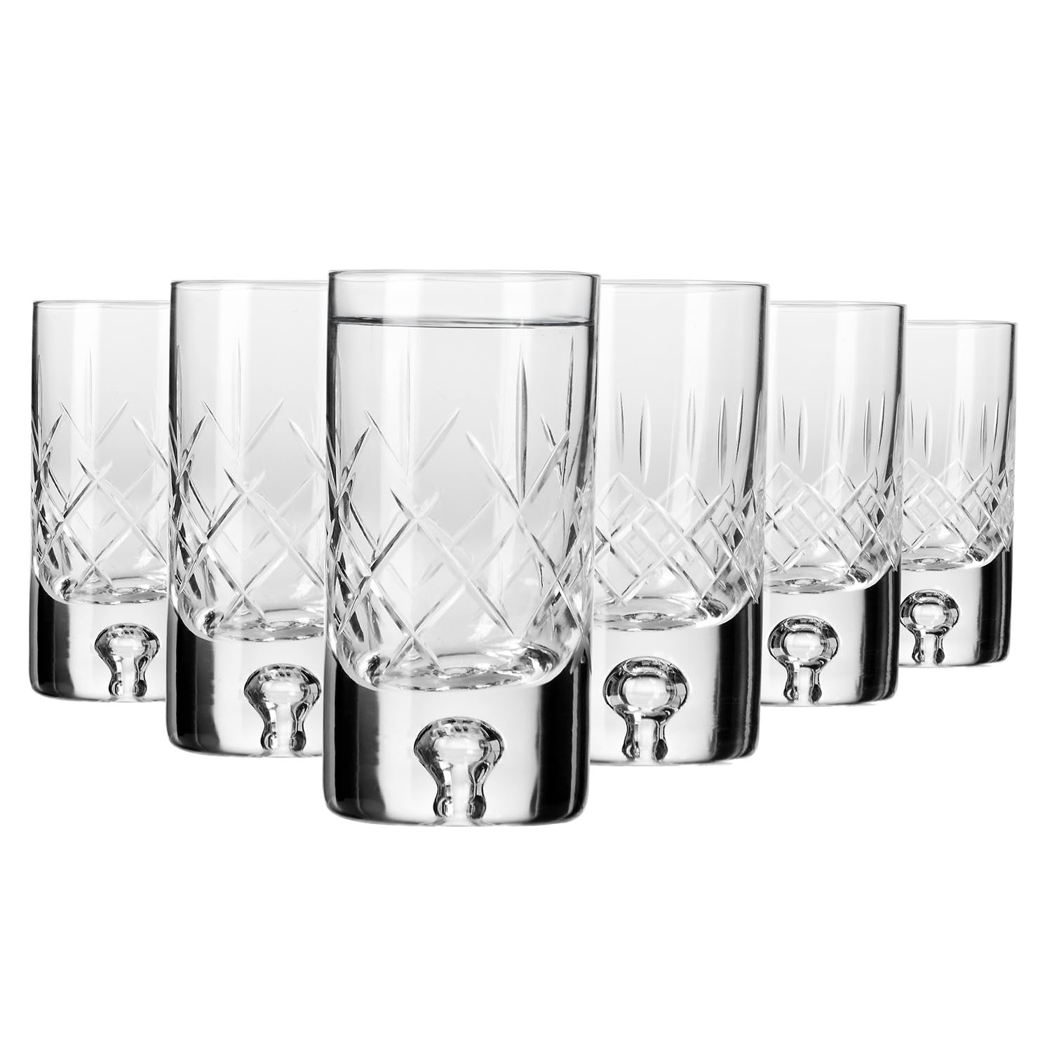 Barski - Set Da 6 Bicchierini In Vetro Cristallo, Per Vodka E Liquori, Altezza 5,7 Cm, Prodotto In Europa - 3