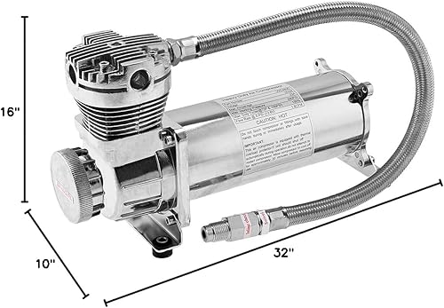 Miniatura 9 de Vixen Air Kit de suspensión para camiones/bolsa de automóvil/paseo aéreo/resorte. Sistema a bordo- Compresor de 200 psi, tanque de aluminio de 4