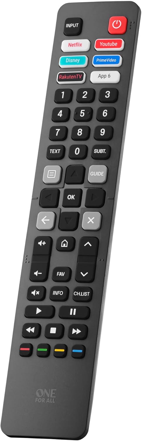 One For All URC4916 Replacement Remote Control Compatible with All Hisense Smart TVs