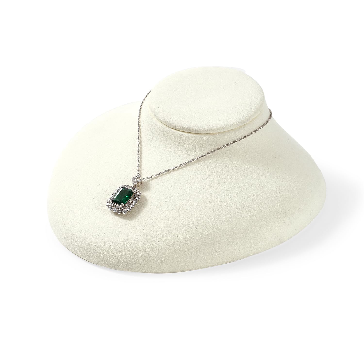 Oirlv Microfibra Busto Portagioielli In Per Collane, Espositore Per Gioielli, Espositore Per Gioielli, Piccoli Accessori Per Gioielli(Beige)