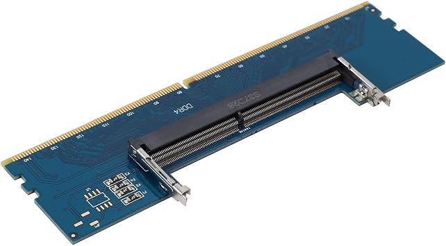 Professional Laptop DDR4 SO-DIMM to Desktop DIMM Memory RAM Connector Adapter Desktop PC Memory Cards Converter Adaptor, blue, 174663