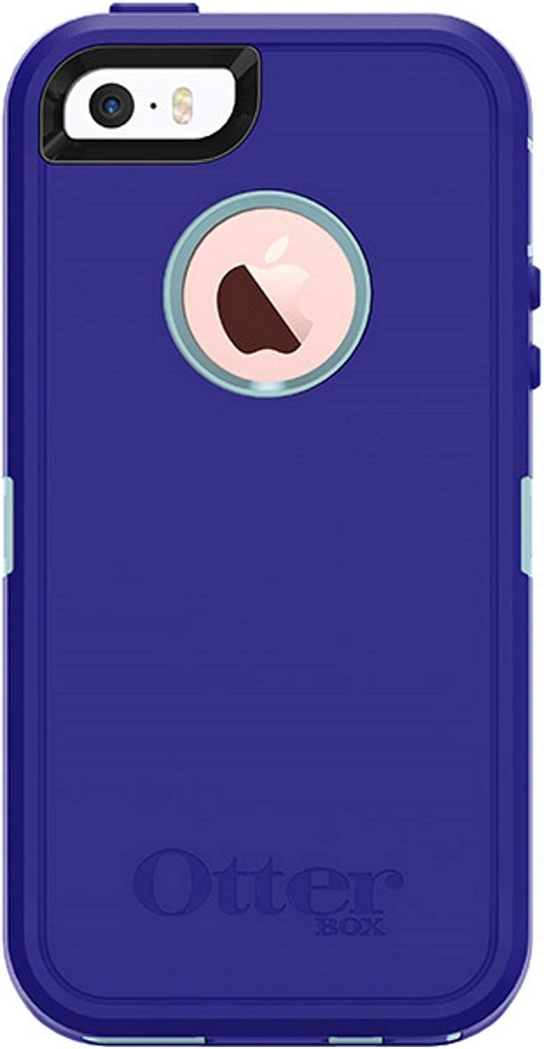 OtterBox DEFENDER SERIES Case for iPhone 5/5S/SE ONLY with Belt/Clip Holster - Retail Packaging - Purple/Light Blue