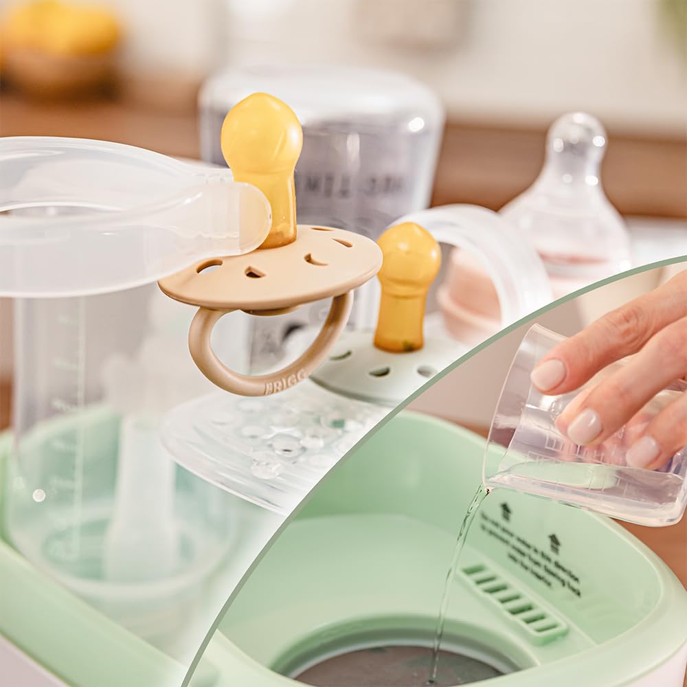 Cecotec Sterilizzatore Elettrico, Sterilizzatore Biberon Nana Babycare Digitalsterilizer. 6 Biberon, con Supporto per Tettarelle, 8min di Sterilizzazione, Senza BPA e sicuro per Acqua, Latte, Alimenti