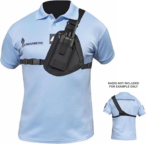 Miniatura 4 de HOLSTERGUY RCH-100 - Arnés de radio para el pecho, funda de radio con bolsa de radio para radio de mano Motorola y Walkie Talkies RCH-100, fabricado