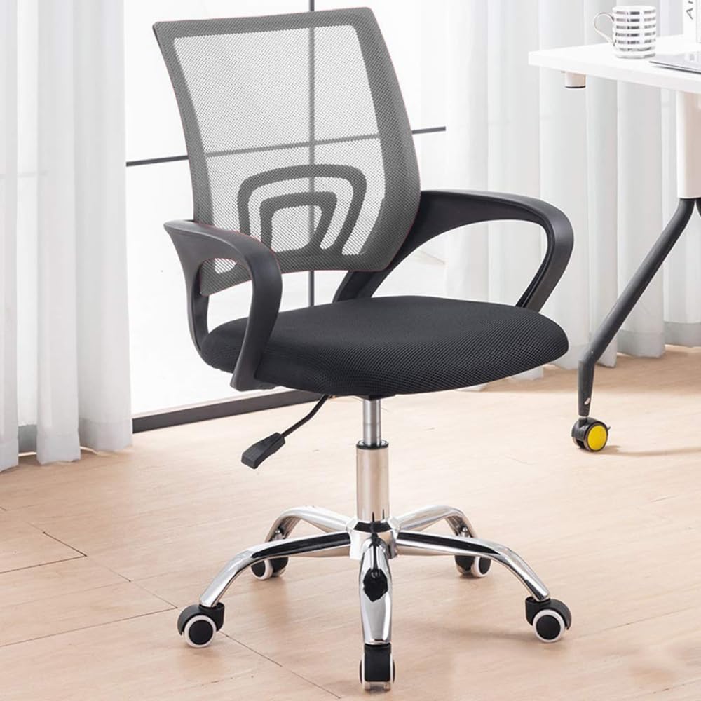Karnak Mesh Executive Office Home Chair (360°) Swivel Ergonomic Adjustable Height Lumbar Support Back K-7825 - Color (Grey)